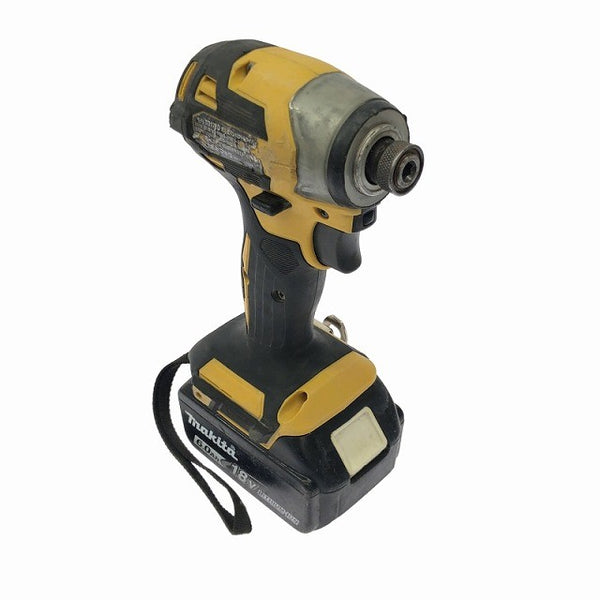 ☆中古品☆makita マキタ 18V 充電式インパクトドライバ TD173D 黄/イエロー 本体+バッテリー1個(6.0Ah) 116480116480 - 3