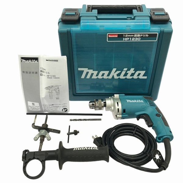 ☆比較的綺麗 中古品☆makita マキタ 100V 12mm 振動ドリル HP1230 ケース付き 電気ドリル 締め付け コード式 電動工具137158 - 3
