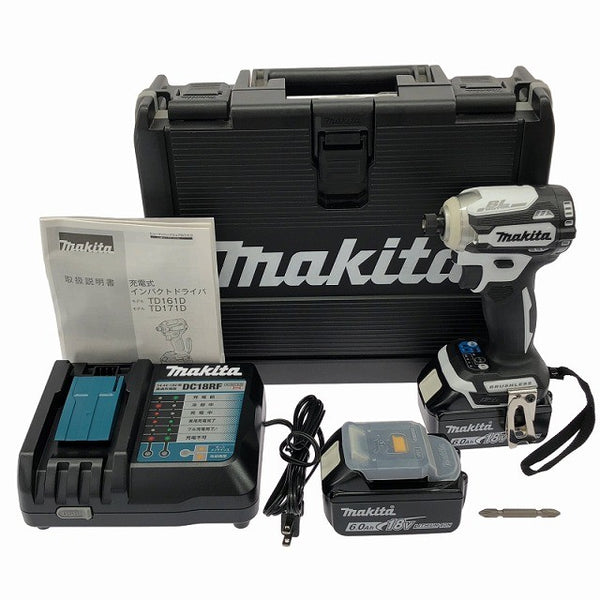 ☆未使用品☆makita マキタ 18V 充電式インパクトドライバ TD171DRGXW 白/ホワイト バッテリー2個 充電器 ケース付134903 - 3