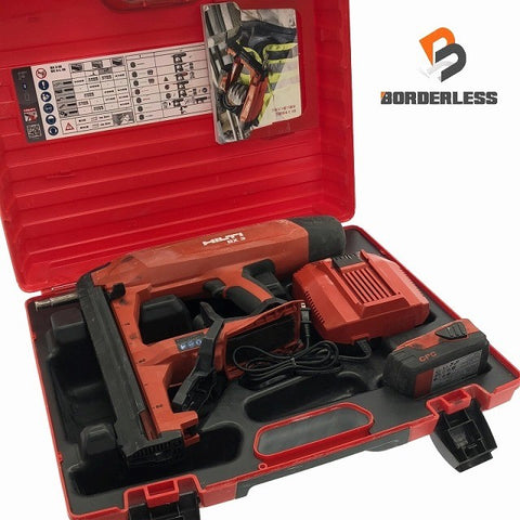☆中古品☆HILTI ヒルティ 22V 充電式コンクリートネイラー BX3-L バッテリー2個(22V 2.6Ah) 充電器 ケース付き114914 - 0