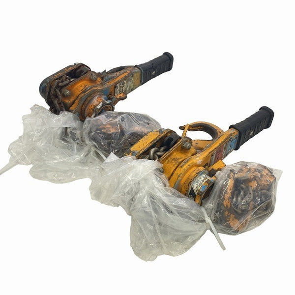 ☆中古品 2個セット☆KITO キトー レバーブロック L5形 LB016 2個 荷重1.6ton 揚程1.5m レバーホイスト ガッチャ 荷締め 荷揚げ131745 - 2