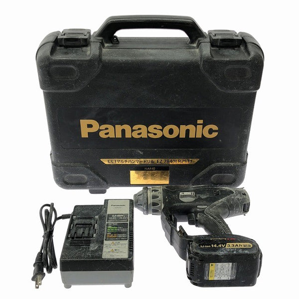 ☆中古品☆Panasonic パナソニック 14.4V 充電マルチハンマードリル EZ7840 バッテリ1個(3.3Ah) 充電器 ケース 充電式ハンマドリル130421 - 3