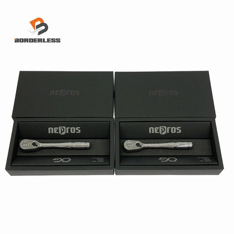 ☆未使用品2個セット☆nepros ネプロス 9.5sq.コンパクトラチェットハンドル NBRC390 90ギア 小型 ラチェットレンチ136535
