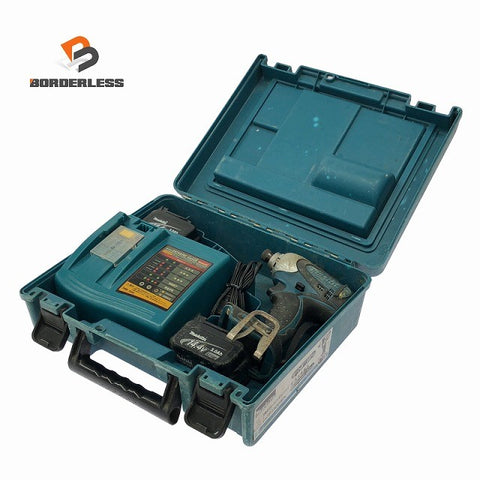 ☆中古品☆makita マキタ 14.4V 充電式インパクトドライバ TD131DRFX バッテリー2個(14.4V 3.0Ah) 充電器 ケース付129892