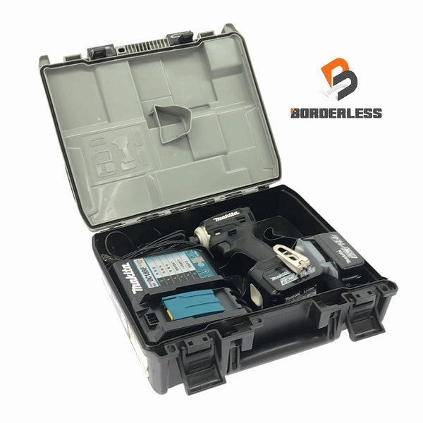☆比較的綺麗☆makita マキタ 14.4V 充電式インパクトドライバ TD162DRGXB 黒 バッテリー2個(14.4V 6.0Ah) 充電器 ケース付 - 2
