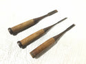 ☆中古品☆瓢箪 ひょうたん印 追い入れ鑿 9本セット 1分/3mm～1寸6分/48mm 追入れ鑿 叩き鑿 ノミ のみ 大工道具 木材加工111144 - 3