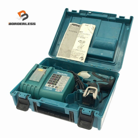 ☆中古品☆makita マキタ 14.4V 充電式ソフトインパクトドライバー TS130D 充電器(DC18RB) ケース付 コードレス バッテリー式120802