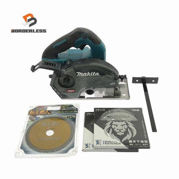 ☆中古品☆makita マキタ 40Vmax 125mm 充電式チップソーカッター CS003G 未使用チップソー4枚付 コードレス チップソー切断機128634 - 1