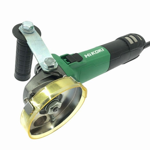 ☆極美品☆ HIKOKI ハイコーキ 100mm 電子ディスクグラインダ 細径 ブレーキ付 G10BYE2 紅蓮 集じんカバー付き 電動工具 研磨 研削117739 - 0