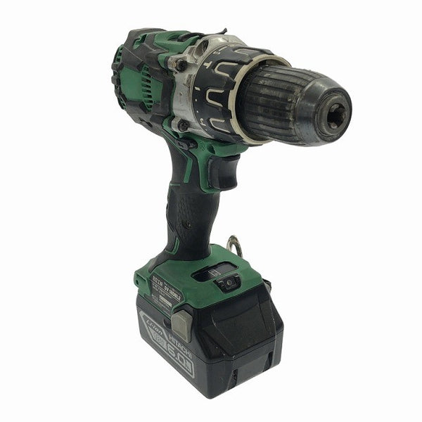 ☆中古品☆HITACHI 日立工機 18V 13mm コードレス振動ドライバドリル DV18DBL2 バッテリー2個(18V 6.0Ah)充電器付 穴あけ - 5