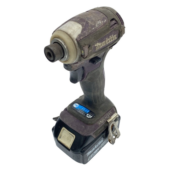 ☆中古品☆makita マキタ 18V 充電式インパクトドライバー TD172DGXAP 紫/パープル バッテリ2個(18V6.0Ah) 充電器 ケース付118118 - 4