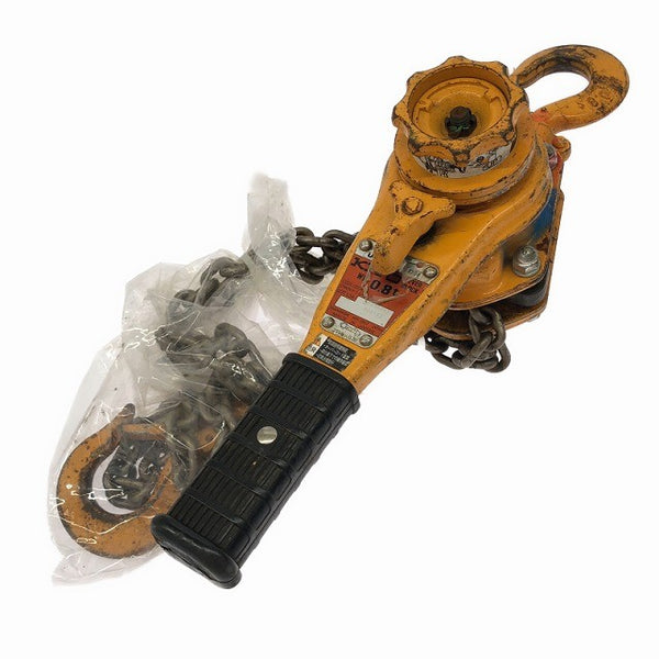 ☆中古品2個セット KITO キトー レバーブロック L5形 LB008 荷重0.8ton/800kg 揚程1.5m レバーホイスト ガッチャ 荷揚げ機 荷締め機135553 - 3