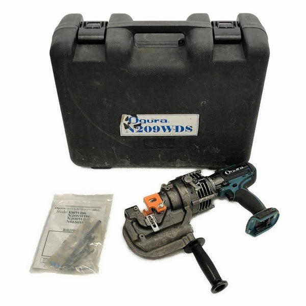 ☆中古品☆ OGURA オグラ 18V コードレス油圧式パンチャー N209WDS 青/ブルー本体+パーツ+ケース 切断 鉄工116916 - 3
