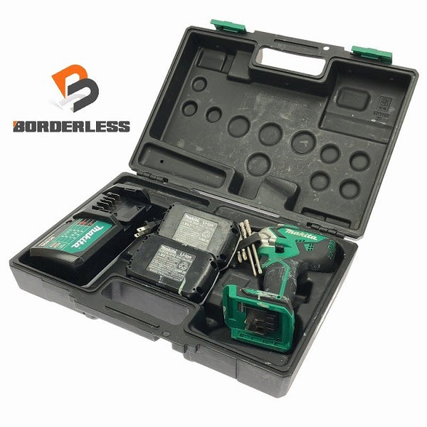 ☆中古品☆makita マキタ 18V 充電式インパクトドライバー MTD002DSX バッテリ2個(1.5Ah) 充電器 ケース付 コードレス DIY/日曜大工 - 1
