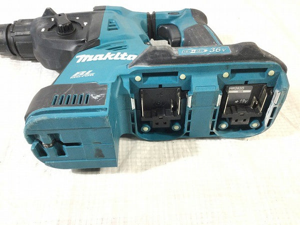 ☆比較的綺麗☆makita マキタ 18V+18V 36V 充電式ハンマドリル HR282DPG2V バッテリー2個(18V 6.0Ah) 充電器 集じんシステム付き132663 - 5