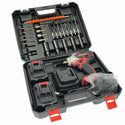 ☆美品☆WELINA 21V インパクトレンチ 本体+バッテリー2個+充電器+ケース アタッチメント付き 電動工具 締め付け129904 - 2