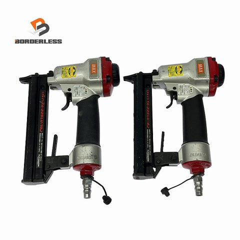 ☆中古2点セット☆MAX マックス 常圧ステープル用エアネイラ 4mm TA-225LU/4J 10mm TA-225LU/10J 常圧エアタッカ  大工道具126598