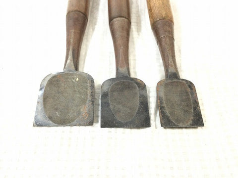 ☆中古品10本セット☆金右衛門 追入れ鑿 1分～1寸4分/3mm～42mm 追入れのみ 追入れノミ 追入れ鑿 叩きノミ 叩き鑿 大工道具131764 - 0