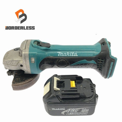 ☆中古品☆makita マキタ 18V 100mm 充電式ディスクグラインダー GA402D バッテリ1個(18V3.0Ah)付 コードレス ディスクサンダー
