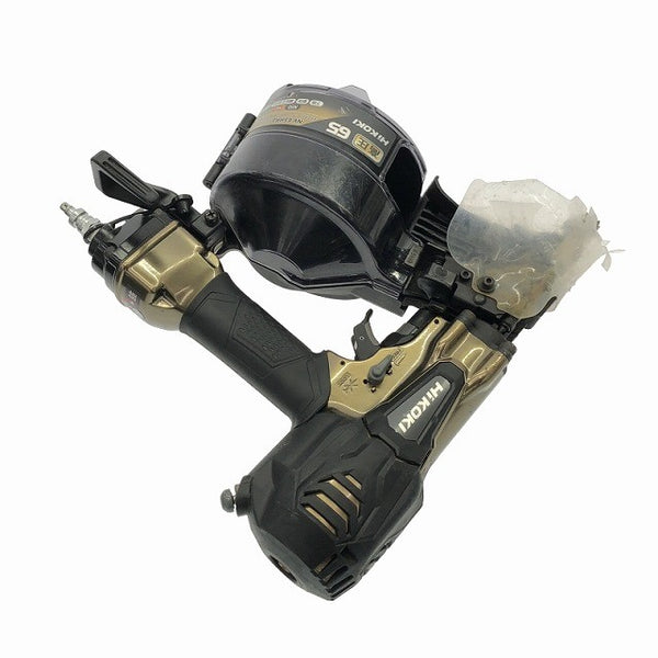 ☆比較的綺麗☆HiKOKI ハイコーキ 65mm 高圧 ロール釘打機 NV65HR2(S) ケース付 パワー切替機構付 エア釘打機 コイルネイラ117366 - 6