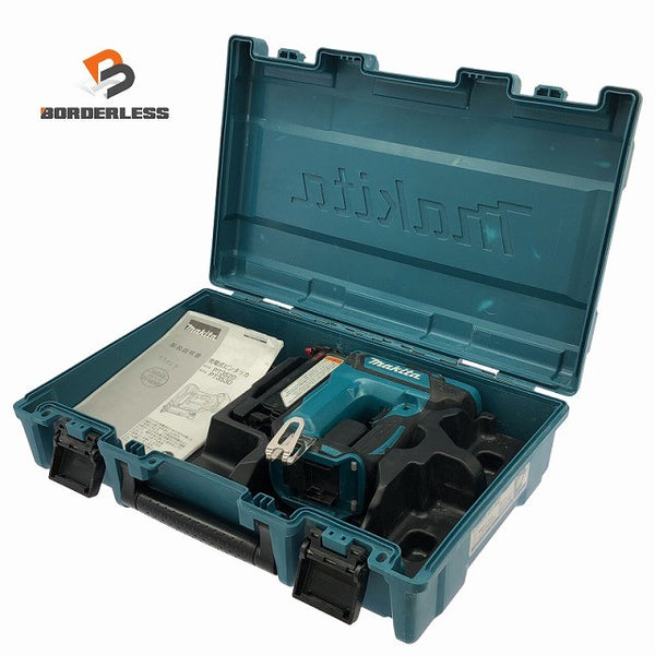 ☆中古品☆makita マキタ 18V 35mm 充電式ピンタッカー PT353DZK 本体＋ケース付 コードレス ピンネイラ ピン釘打機 電動工具134218 - 1