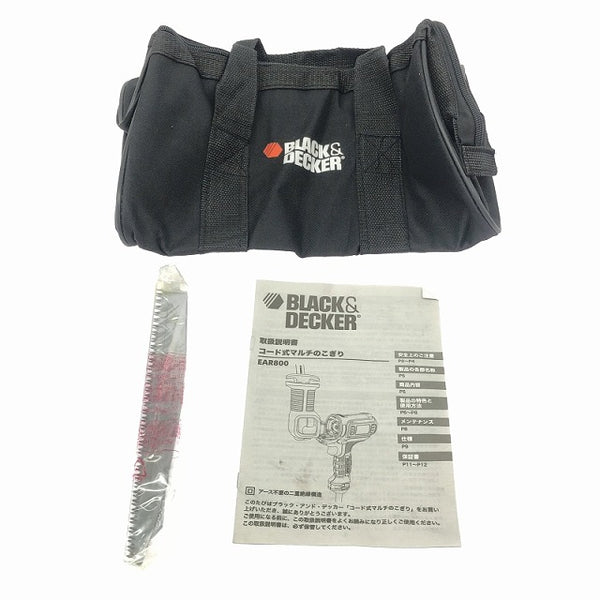 ☆美品☆B＆D BLACK+DECER ブラック＆デッカー 100V マルチツール用 コード式マルチのこぎり EAR800 ヘッド(ERS183) 電気のこぎり - 10