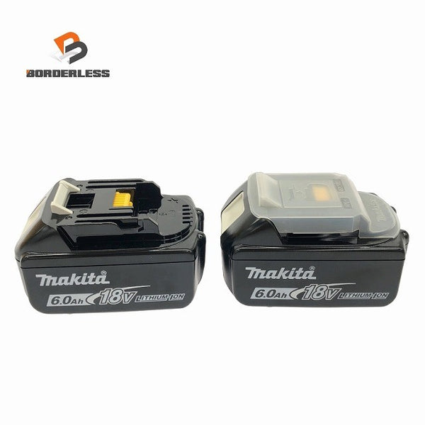 ☆未使用箱なし2個セット☆makita マキタ 18V 6.0Ah 純正 リチウムイオンバッテリー BL1860B 残量表示付 リチウムイオン電池129486 - 1