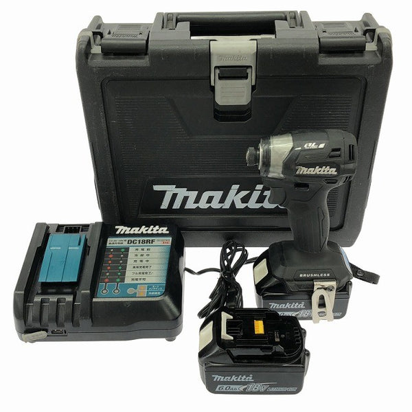 ☆中古品☆makita マキタ 18V 充電式インパクトドライバ TD173DRGXB 黒/ブラック バッテリー2個(18V 6.0Ah)充電器 ケース付133783 - 3