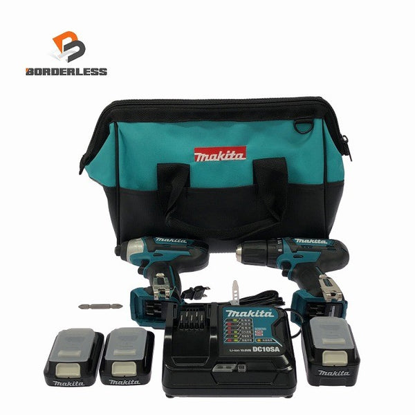 ☆比較的綺麗☆makita マキタ 10.8V コンボキット インパクト TD110D ドライバドリル DF333D バッテリ3個(4.0Ah1.5Ah) 充電器付132115 - 1