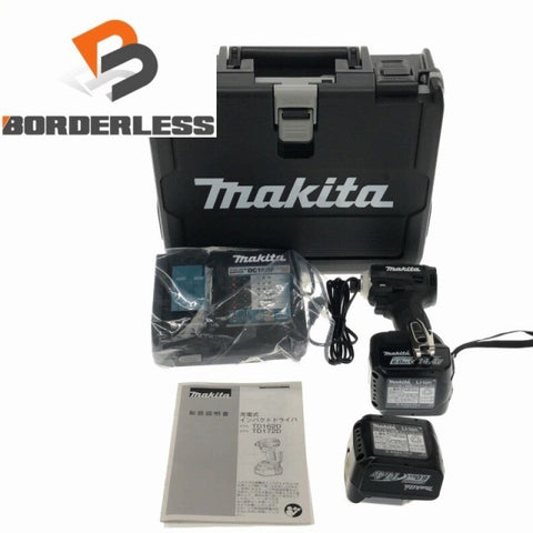 ☆未使用品☆makita マキタ 14.4V 充電式インパクトドライバ TD162DRGXB 黒 バッテリー2個(14.4V 6.0Ah) 充電器 ケース付116570