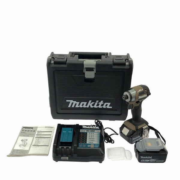 ☆極美品☆makita マキタ 18V 充電式インパクトドライバ TD173DRGXO オリーブ バッテリー2個(18V 6.0Ah) 充電器付き 締め付け - 3