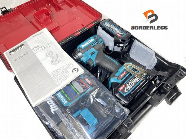 ☆未使用品☆ makita マキタ 40Vmax 充電式インパクトドライバ TD002GRDX バッテリー2個付き 充電器付き133154 - 2