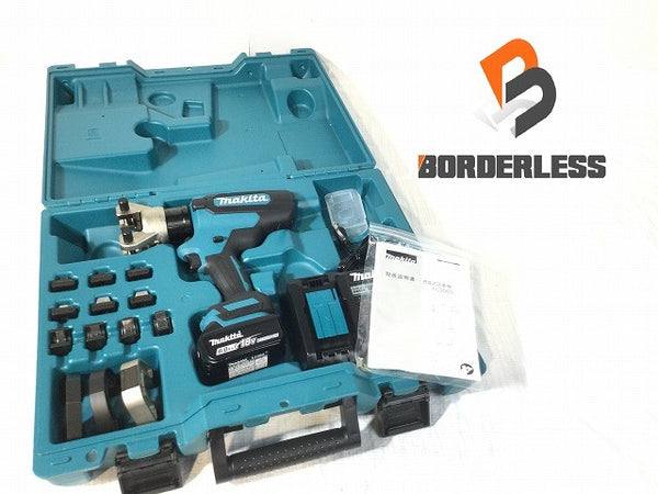☆未使用品☆makita マキタ 18V 充電式圧着機 TC300DRG バッテリ1個(6.0Ah) 充電器+ダイス+ケース付 コードレス 油圧式 圧着工具 - 2