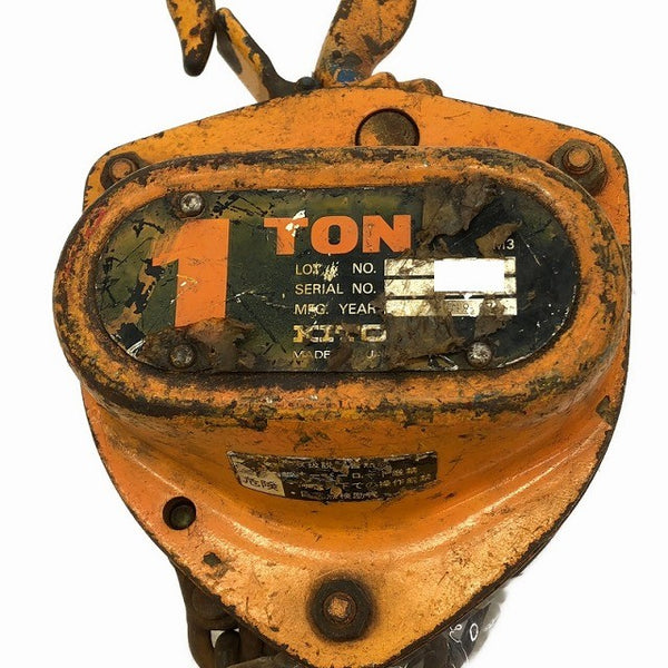 ☆中古品2個セット☆KITO キトー チェーンブロック M3形 CB010 荷重1.0ton/1ton 揚程2.5m 手動式 チェンブロック 吊り具 荷揚げ機135681 - 8