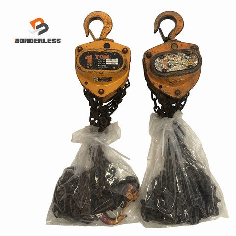 ☆中古品2個セット☆KITO キトー チェーンブロック CB010 M3形 荷重1.0ton/1ton 揚程2.5m 手動式 チェンブロック 吊り具 荷揚げ135816