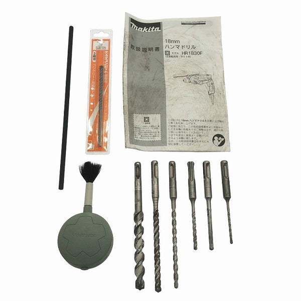 ☆中古品☆makita マキタ 100V 18mm ハンマドリル HR1830F ケース付 コード式 ハンマードリル 穴あけ 穿孔 - 10