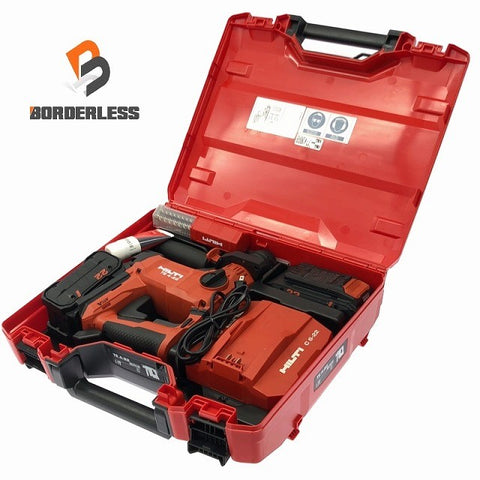 ☆比較的綺麗☆HILTI ヒルティ 22Ｖ 充電式ロータリーハンマードリル TE4-22 バッテリ2個（22V4.0Ah)  充電器 TE-CX M1 ケース付 116149