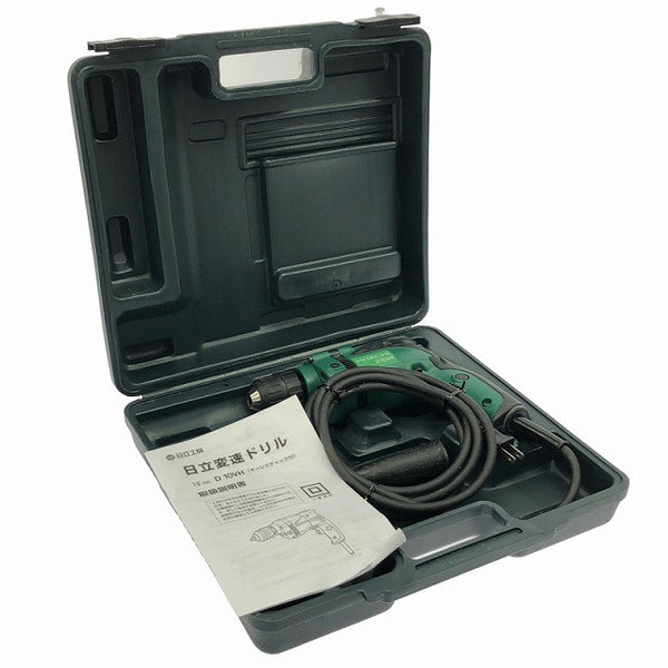 ☆比較的綺麗☆HITACHI 日立工機 100V 10mm 変速ドリル D10VH ケース付 コード式 電気ドリル 電動ドリル 穴あけ 穿孔136316 - 2