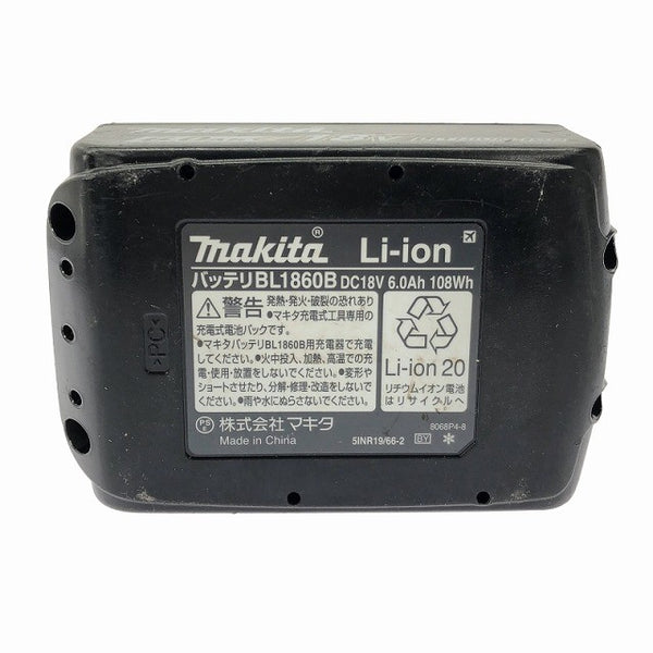 ☆美品☆makita マキタ 18V 6.0Ah 純正リチウムイオンバッテリー BL1860B 急速充電対応 残量表示付 雪マーク119542 - 10