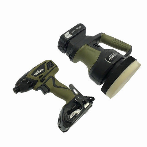 ☆中古セット☆NAFCO ナフコ 14.4V 充電式インパクトドライバー ID-14.4LiNA ポリッシャー EP-14.4LiNA バッテリ2個(1.5Ah) 充電器 - 0