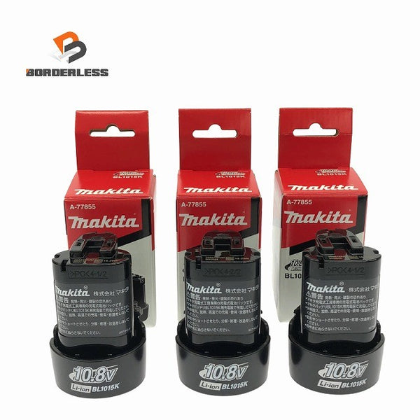 ☆未使用品3個セット☆makita マキタ 10.8V 1.5Ah 純正 リチウムイオンバッテリー BL1015K A-77855 差込式 蓄電池 充電池137022 - 1