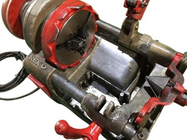 ☆近畿圏のみ送料無料☆REX レッキス 100V パイプマシン S50A3 ダイヘッド2個付 ねじ切り機 ネジ切り機 旋盤 - 9