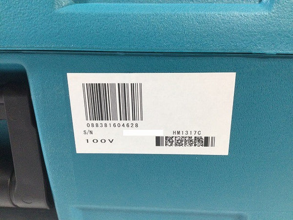 ☆未使用品☆ makita マキタ 100V 電動ハンマ HM1317C 青/ブルー 本体+パーツ+ケース コンクリートブレーカー 粉砕 破砕 ハツリ/斫り132704 - 10