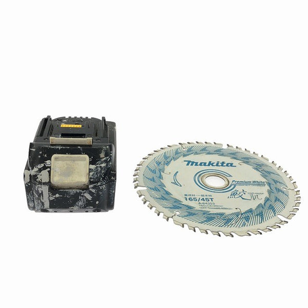 ☆比較的綺麗☆makita マキタ 18V 165ｍｍ 充電式マルノコ HS631D バッテリ1個(6.0Ah) 鮫肌付 コードレス丸のこ 2022年9月製造127455 - 9