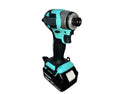 ☆未使用 限定色☆makita マキタ 18V 充電式インパクトドライバ TD173DGXTB ターコイズブルー バッテリ2個(6.0Ah) 充電器 ケース付134700 - 4