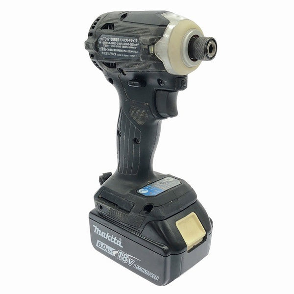 ☆比較的綺麗☆makita マキタ 18V 充電式インパクトドライバー TD171DRGXB 黒/ブラック バッテリ2個(18V6.0Ah) 充電器 ケース付116463 - 5