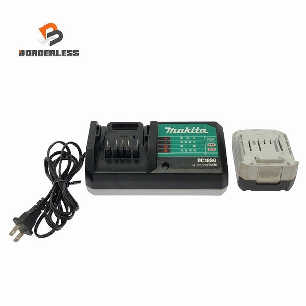 ☆中古品セット☆makita マキタ 14.4V 1.3Ah リチウムイオンバッテリー  BL1413G 14.4/18V用 充電器 DC18SG ライトバッテリー135661 - 1