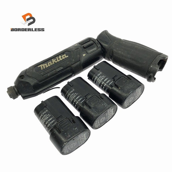 ☆中古品☆makita マキタ 7.2V 充電式ペンインパクトドライバー TD022D 黒 バッテリ3個(7.2V1.5Ah)付 コードレス 小型123233 - 1