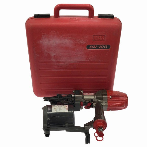 ☆中古品☆MAX マックス 100mm 高圧コイルネイラ HN-100 ケース付き エア工具 エアツール 木用長釘 鋼板釘135663 - 3