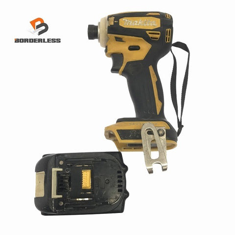 ☆中古品☆ makita マキタ 18V 充電式インパクトドライバー TD172D 黄色/イエロー 本体+バッテリー1個(6.0Ah)120406